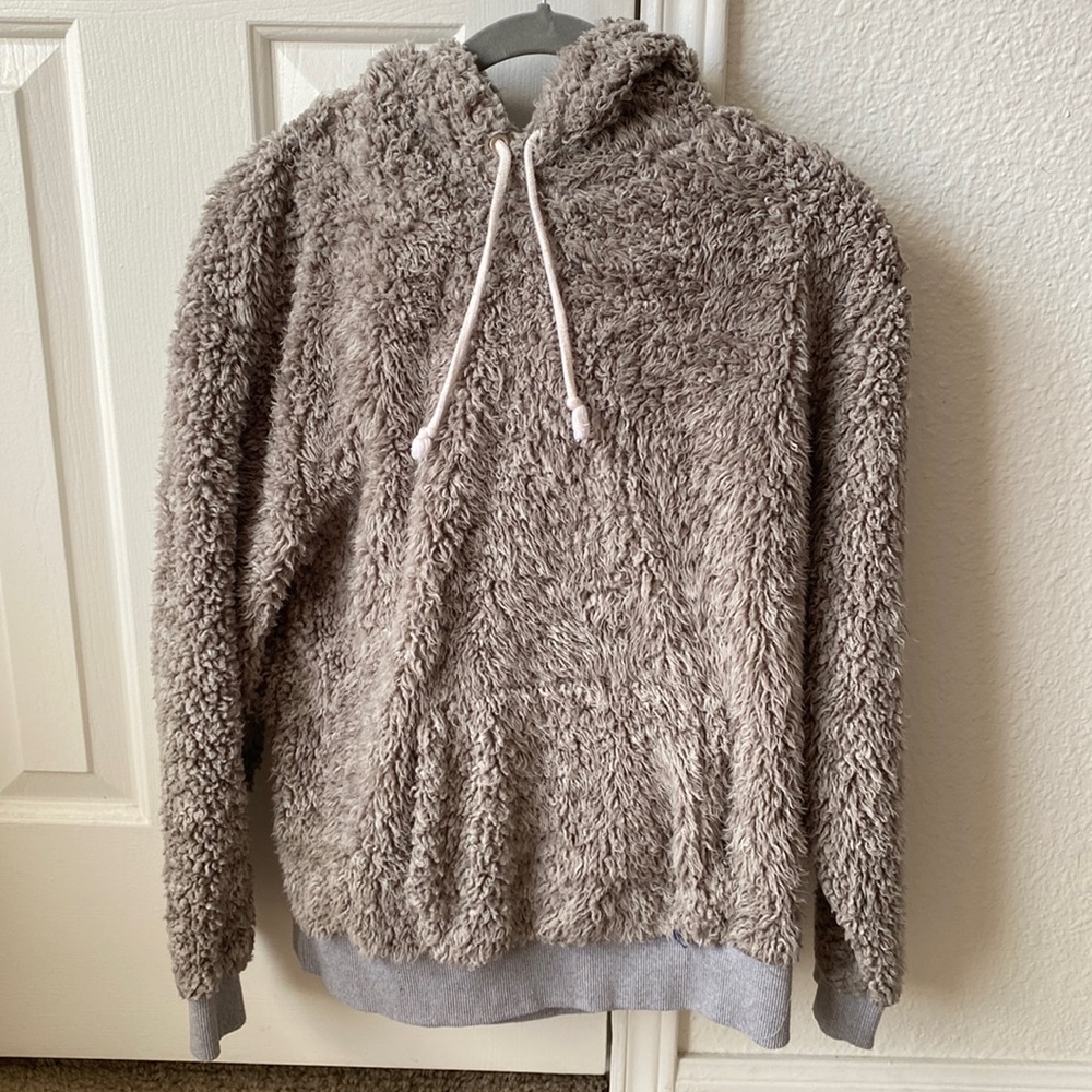 Fuzzy Gray Hoodie